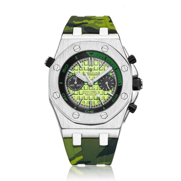 watch kimdun men's fashion two eyes silicone camouflage belt sports waterproof quartz 596, Slivery;brown
watch kimdun men's fashion two eyes silicone camouflage belt sports waterproof quartz 596, Slivery;brown
