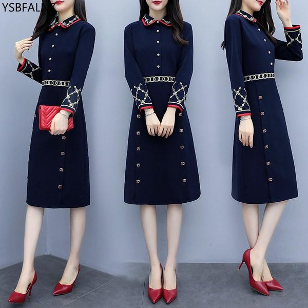 casual dresses 2021 autumn blue elegant embroidered dress women plus size long sleeve ol style vintage party a-line vestidos ropa mujer, Black;gray
casual dresses 2021 autumn blue elegant embroidered dress women plus size long sleeve ol style vintage party a-line vestidos ropa mujer, Black;gray