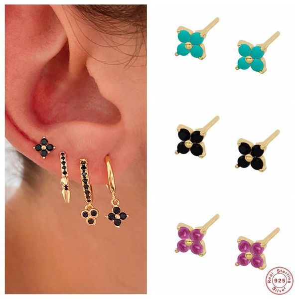 sterling silver colorful flower shape stud earrings for women turquoise rose red purple black zircon ear jewelry, Golden;silver
sterling silver colorful flower shape stud earrings for women turquoise rose red purple black zircon ear jewelry, Golden;silver