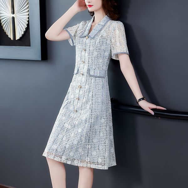 class office ladies work elegant thin and women's clothes turn-down collar short sleeve midi feminine dress k769 w1o6, Black;gray
class office ladies work elegant thin and women's clothes turn-down collar short sleeve midi feminine dress k769 w1o6, Black;gray