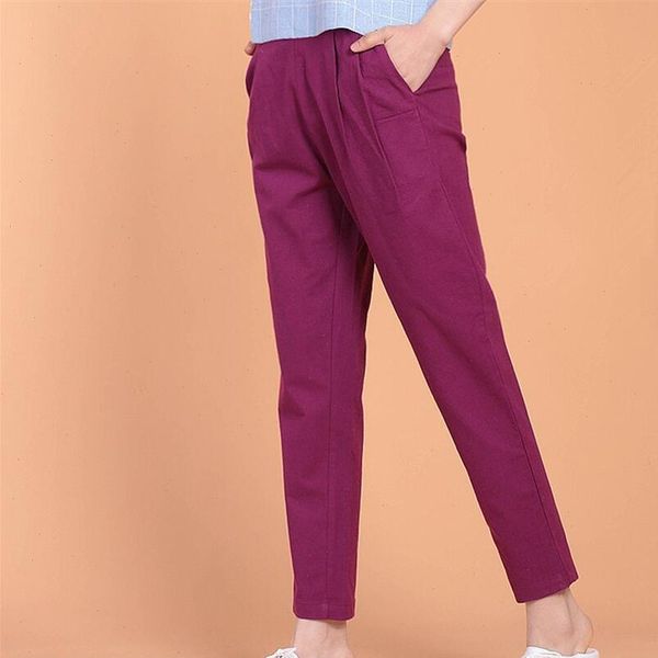 women pants autumn spring summer elastic waist harem cotton linen solid color causal ankle length large size trousers 7xl, Black;white
women pants autumn spring summer elastic waist harem cotton linen solid color causal ankle length large size trousers 7xl, Black;white