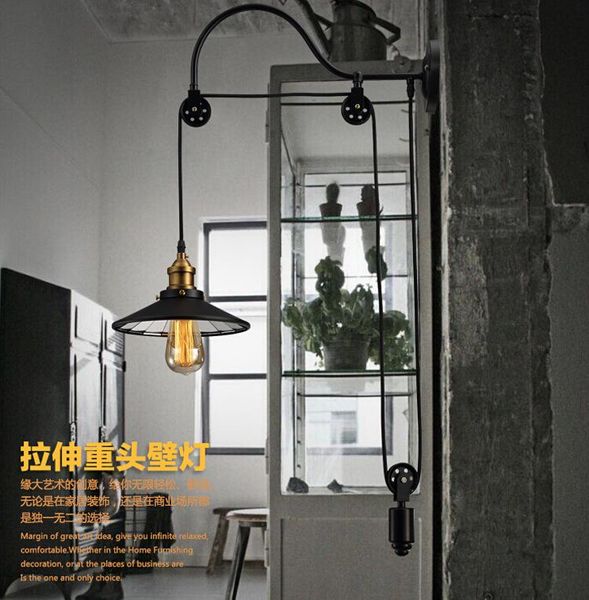 wall lamp loft retro american iron pulley antique lifting dining room bedroom lights lamparas home lighting fixture
wall lamp loft retro american iron pulley antique lifting dining room bedroom lights lamparas home lighting fixture
