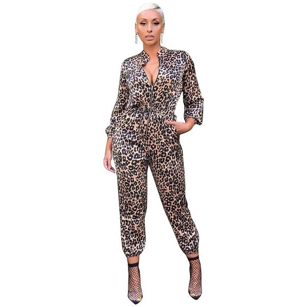 women's jumpsuits & rompers fashion 3 color leopard print stand collar high waist lady club party catsuits, Black;white
women's jumpsuits & rompers fashion 3 color leopard print stand collar high waist lady club party catsuits, Black;white