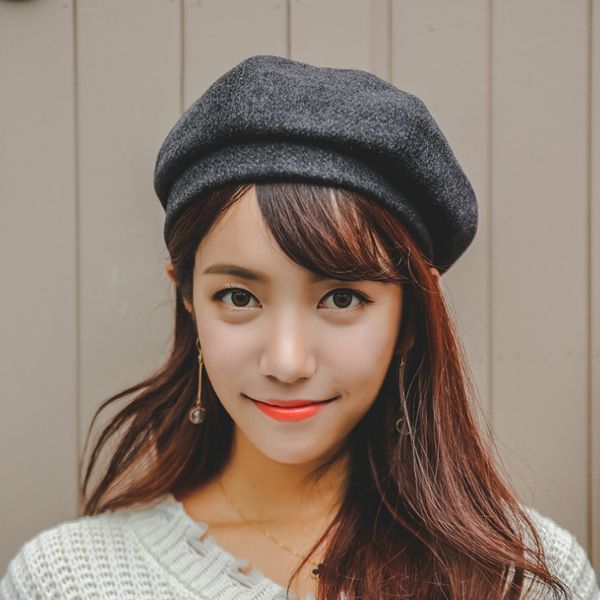 net red hat black beret women's fashion autumn winter british painter's hat, Blue;gray
net red hat black beret women's fashion autumn winter british painter's hat, Blue;gray