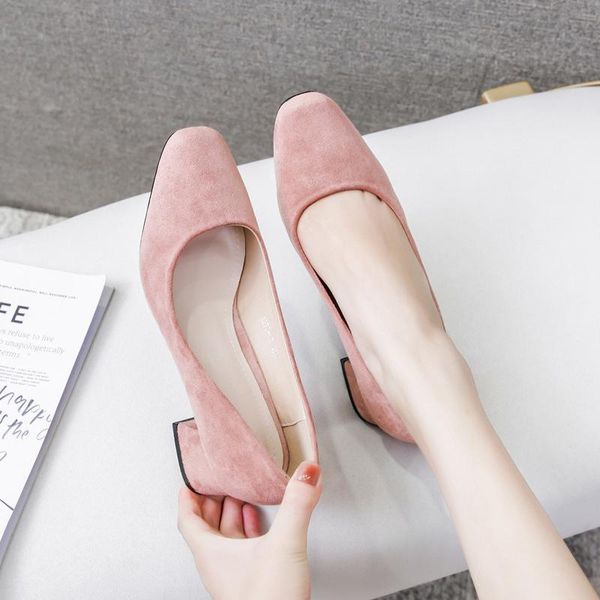 dress shoes velvet elegant ladies shallow thick high heels solid brief square toe brand korean work pumps slip on flock woman footwear, Black
dress shoes velvet elegant ladies shallow thick high heels solid brief square toe brand korean work pumps slip on flock woman footwear, Black