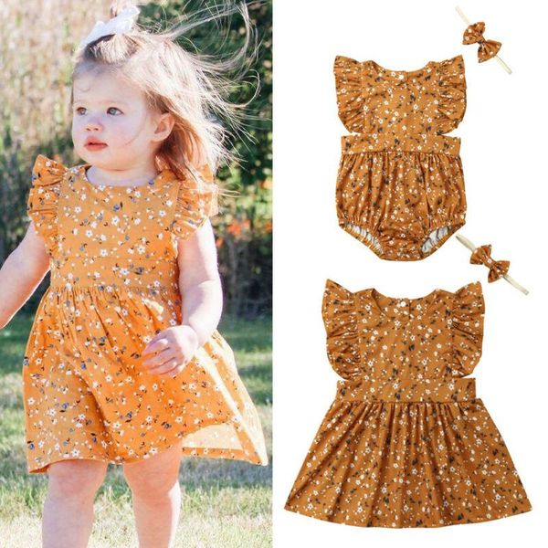 girl's dresses toddler kids baby cute sister clothes floral sleeveless romper bodysuit or dress + bow headband summer family matching o, Red;yellow
girl's dresses toddler kids baby cute sister clothes floral sleeveless romper bodysuit or dress + bow headband summer family matching o, Red;yellow