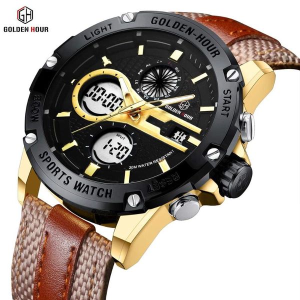 wristwatches mens watches goldenhour nylon strap waterproof watch quartz clock men military sport digital relogio masculino, Slivery;brown
wristwatches mens watches goldenhour nylon strap waterproof watch quartz clock men military sport digital relogio masculino, Slivery;brown