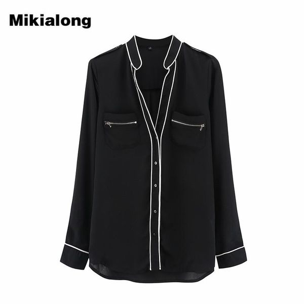 women's blouses & shirts mikialong long sleeve chiffon blouse women 2021 fashion zipper pocket shirt v-neck vintage white chemise femme
women's blouses & shirts mikialong long sleeve chiffon blouse women 2021 fashion zipper pocket shirt v-neck vintage white chemise femme