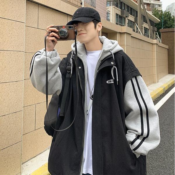 jackets spring and autumn holiday two coats men's korean version loose fried street vintage baseball et ins fashion brand et, Black;brown
jackets spring and autumn holiday two coats men's korean version loose fried street vintage baseball et ins fashion brand et, Black;brown