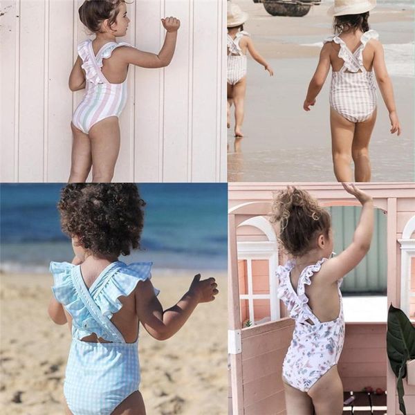 one piece swimsuit toddler baby girls striped bikini swimwear backless sleeveless bathing suit ruffle bandage soft beachwear, Black
one piece swimsuit toddler baby girls striped bikini swimwear backless sleeveless bathing suit ruffle bandage soft beachwear, Black