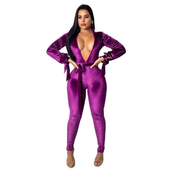 women's jumpsuits & rompers autumn winter women deep v-neck velvet bandage bow skinny jumpsuit long sleeve sexy, Black;white
women's jumpsuits & rompers autumn winter women deep v-neck velvet bandage bow skinny jumpsuit long sleeve sexy, Black;white