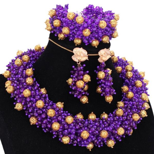 earrings & necklace luxury african beads jewelry set purple and gold dubai jewellery round nigeria sets 2021, Silver
earrings & necklace luxury african beads jewelry set purple and gold dubai jewellery round nigeria sets 2021, Silver