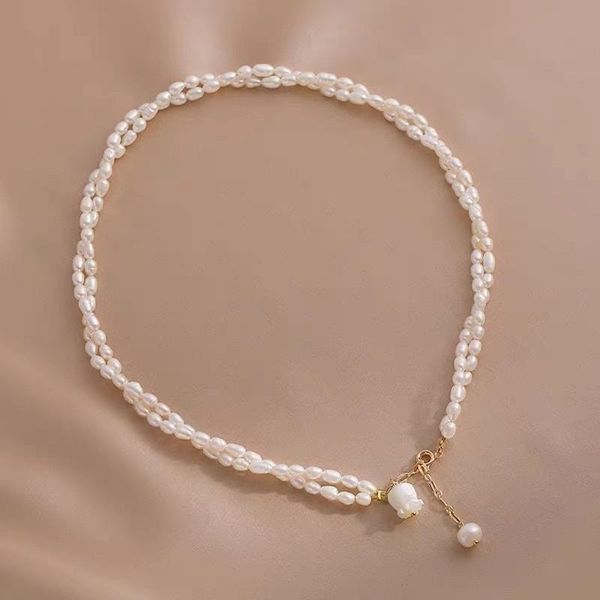 chains in 2021 south korea's elegant temperament millet pearl pendant necklace multilayer ins contracted roses collarbone chain, Silver
chains in 2021 south korea's elegant temperament millet pearl pendant necklace multilayer ins contracted roses collarbone chain, Silver