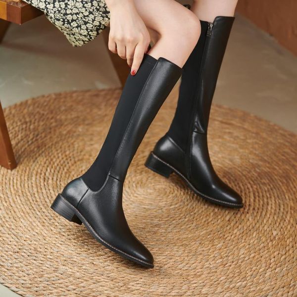 boots sweet wedding shoes woman heels side zipper 2021 fall knee high genuine leather round toe tight, Black
boots sweet wedding shoes woman heels side zipper 2021 fall knee high genuine leather round toe tight, Black