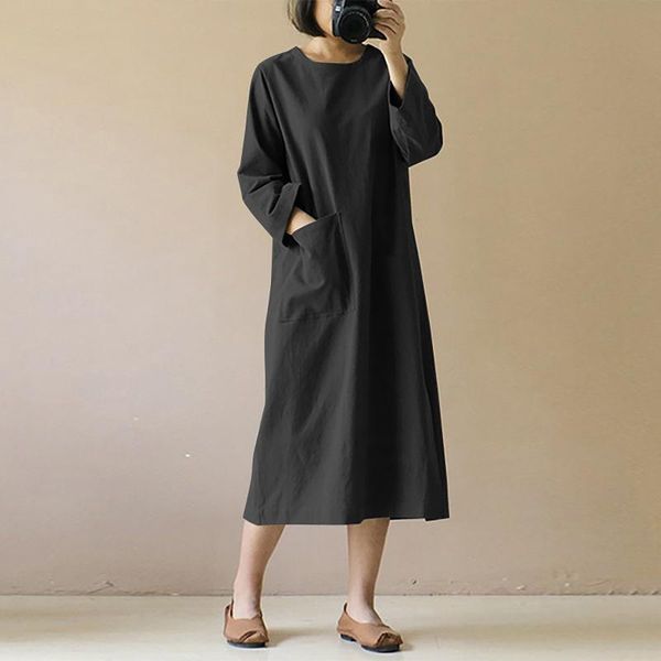 casual dresses 2021 women long maxi summer dress literary retro long-sleeved japanese mori plus size robe femme vestidos, Black;gray
casual dresses 2021 women long maxi summer dress literary retro long-sleeved japanese mori plus size robe femme vestidos, Black;gray