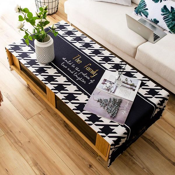 fashion home nordic style bronzed cotton and linen white black/blue plaid waterproof tablecloth table flag tea cover cloth
fashion home nordic style bronzed cotton and linen white black/blue plaid waterproof tablecloth table flag tea cover cloth