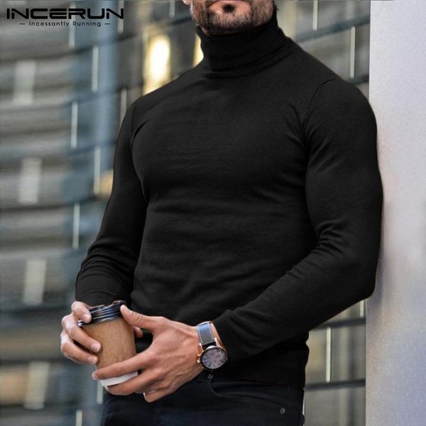 men's t-shirts incerun 2021 men t shirt turtleneck long sleeve fitness basic tee streetwear solid color leisure underwear camisetas 5x, White;black
men's t-shirts incerun 2021 men t shirt turtleneck long sleeve fitness basic tee streetwear solid color leisure underwear camisetas 5x, White;black