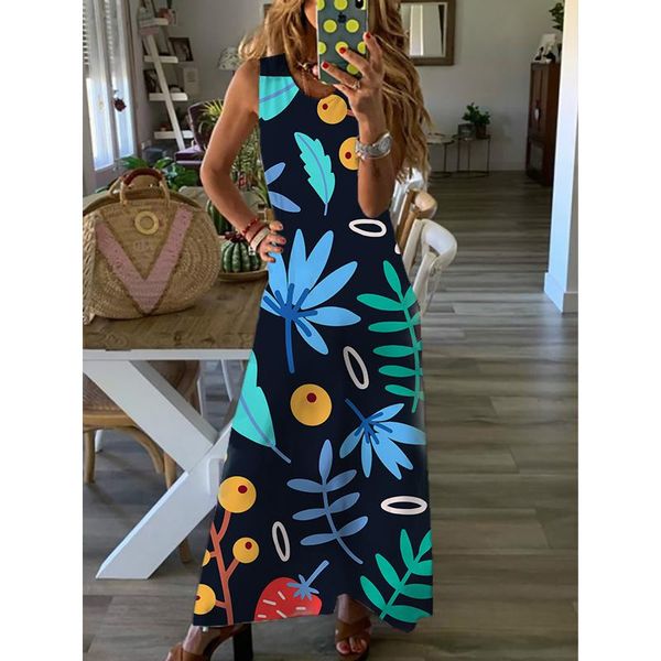 casual dresses goahin summer printed maxi dress women's 2021 sundress vintage o neck sleeveless tunic vestidos plus size robe femme 5xl, Black;gray
casual dresses goahin summer printed maxi dress women's 2021 sundress vintage o neck sleeveless tunic vestidos plus size robe femme 5xl, Black;gray
