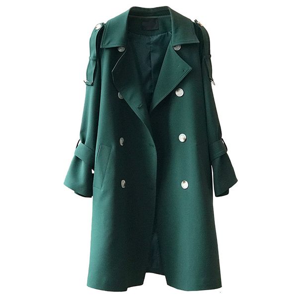 women's trench coats vintage green double breasted long coat loose straight lace up elegant chic with belt fall clothes txbt, Tan;black
women's trench coats vintage green double breasted long coat loose straight lace up elegant chic with belt fall clothes txbt, Tan;black