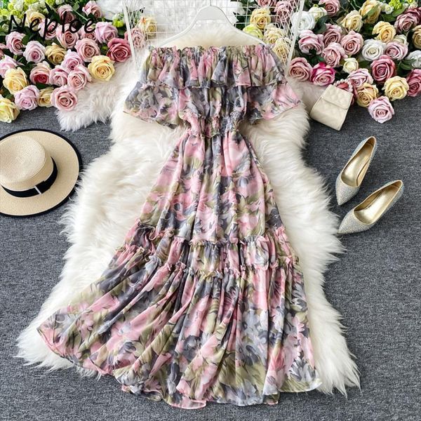 slash neck shoulder womens dress strapless high waist hip a line chiffon vestidos summer bohemian print robe spring, Black;gray
slash neck shoulder womens dress strapless high waist hip a line chiffon vestidos summer bohemian print robe spring, Black;gray
