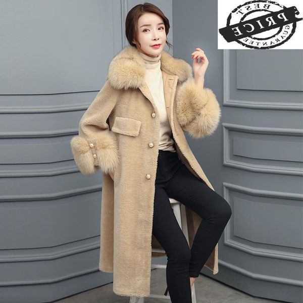 women's fur & faux sheep shearing 100% jacket women real coat female long winter clothes 2021 korean natural wool hiver 016, Black
women's fur & faux sheep shearing 100% jacket women real coat female long winter clothes 2021 korean natural wool hiver 016, Black