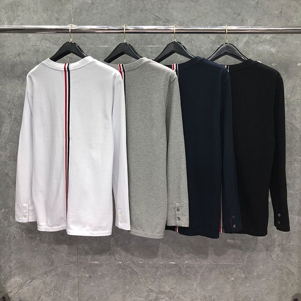 t shirt fashion tb thom brand o-neck collar striped patchwork long-sleeved t-shirt men women cotton couple summer clothing, White;black
t shirt fashion tb thom brand o-neck collar striped patchwork long-sleeved t-shirt men women cotton couple summer clothing, White;black