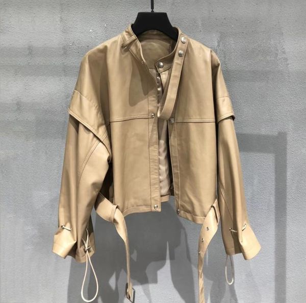 women's leather & faux women autumn winter black real sheepskin jackets oversize batwing sleeve basic coat stand collar casual jacket w
women's leather & faux women autumn winter black real sheepskin jackets oversize batwing sleeve basic coat stand collar casual jacket w