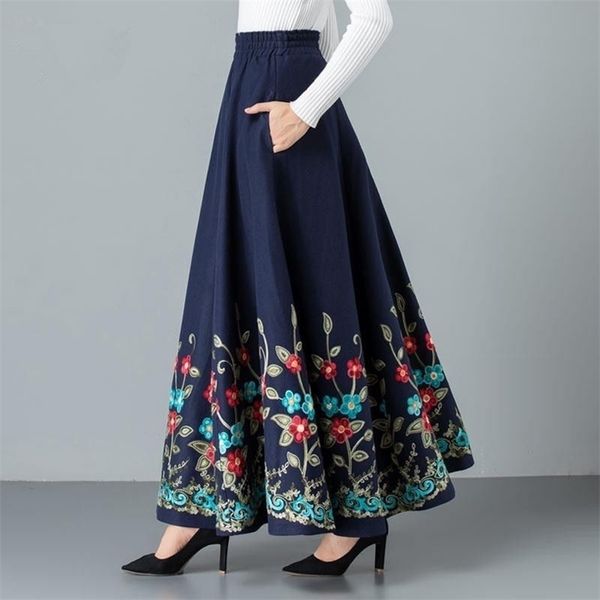 mom elegant embroidered maxi pleated skirt women plus size winter warm woolen long skirt lady high waist casual wool office saia 210319, Black
mom elegant embroidered maxi pleated skirt women plus size winter warm woolen long skirt lady high waist casual wool office saia 210319, Black