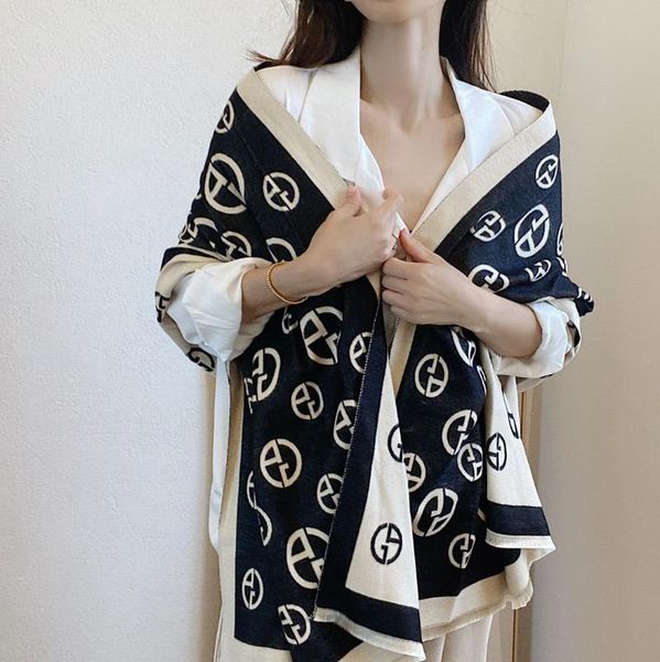 Scarves 2021 Autumn Imitation Cashmere Scarf Korean Jacquard Geometric Pattern Lengthened Thickened Double-sided Shawl, Blue;gray
Scarves 2021 Autumn Imitation Cashmere Scarf Korean Jacquard Geometric Pattern Lengthened Thickened Double-sided Shawl, Blue;gray