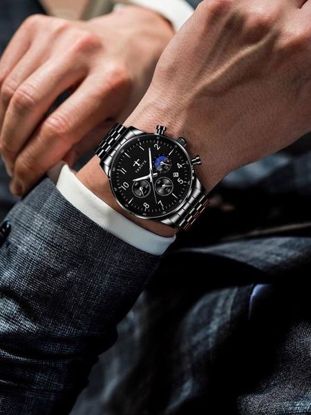 wristwatches watch men's mechanical swiss ten brands business trend waterproof luminous quartz mens fashion watches, Slivery;brown
wristwatches watch men's mechanical swiss ten brands business trend waterproof luminous quartz mens fashion watches, Slivery;brown