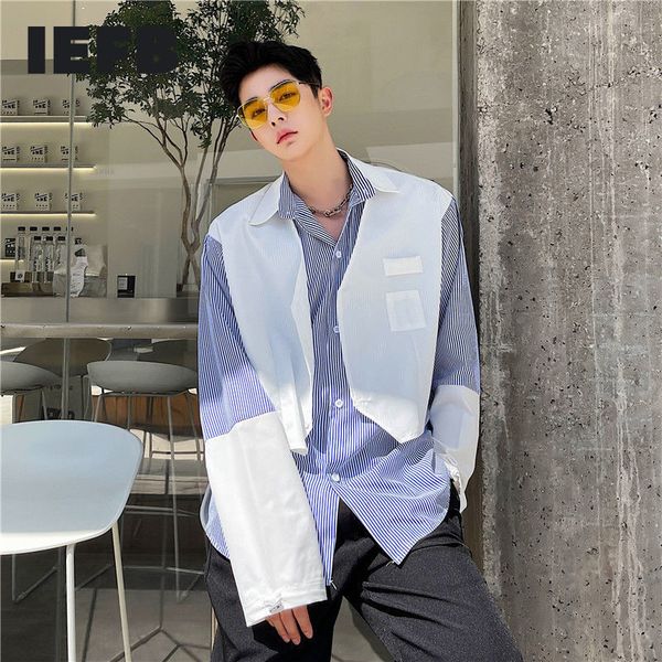 iefb korean streetwear fashion men's clothing fake two pieces casual stripe shirt spring contract color patchwork 210524, White;black
iefb korean streetwear fashion men's clothing fake two pieces casual stripe shirt spring contract color patchwork 210524, White;black