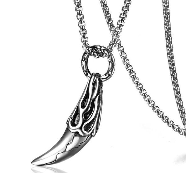 pendant necklaces 316l stainless steel horn carved spikes hip hop gothic boy necklace no fade, Silver
pendant necklaces 316l stainless steel horn carved spikes hip hop gothic boy necklace no fade, Silver