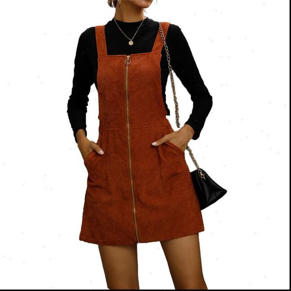 women autumn dresses overalls bodycon corduroy dress fashion streetwear casual zipper decor pocketed vestido drop, Black;gray
women autumn dresses overalls bodycon corduroy dress fashion streetwear casual zipper decor pocketed vestido drop, Black;gray