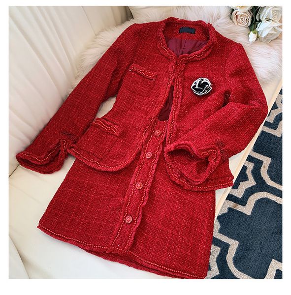 two piece dress women's vintage tweed suit, jacket with tassel, coat, miniskirt, two-piece suit, White
two piece dress women's vintage tweed suit, jacket with tassel, coat, miniskirt, two-piece suit, White