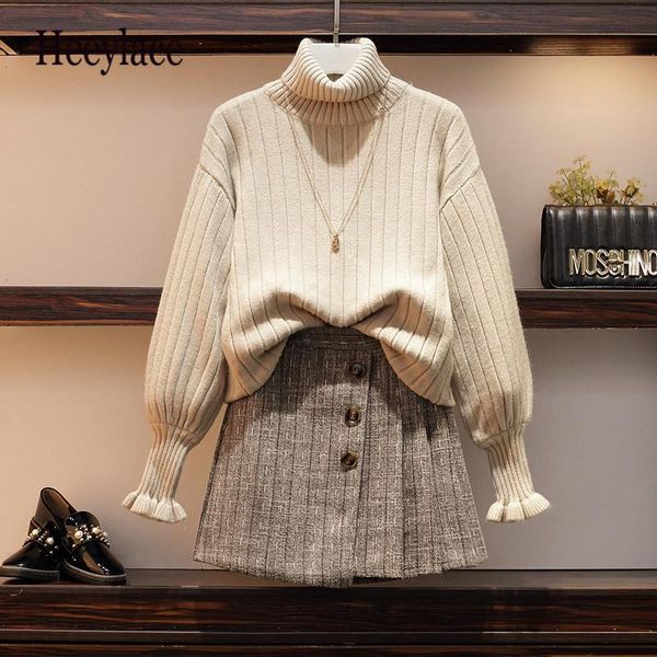 two piece dress women warm suits winter casual set thick turtleneck sweater and mini buttons plaid skirt slim christmas plus size suit, White
two piece dress women warm suits winter casual set thick turtleneck sweater and mini buttons plaid skirt slim christmas plus size suit, White
