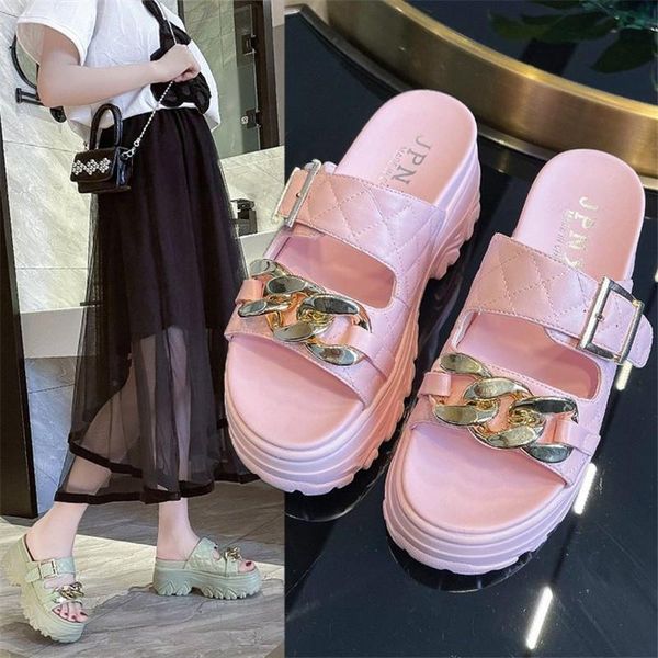 slippers women casual thick bottom wedges ladies metal square buckles heels outdoor beach shoes platform soft flip flops, Black
slippers women casual thick bottom wedges ladies metal square buckles heels outdoor beach shoes platform soft flip flops, Black