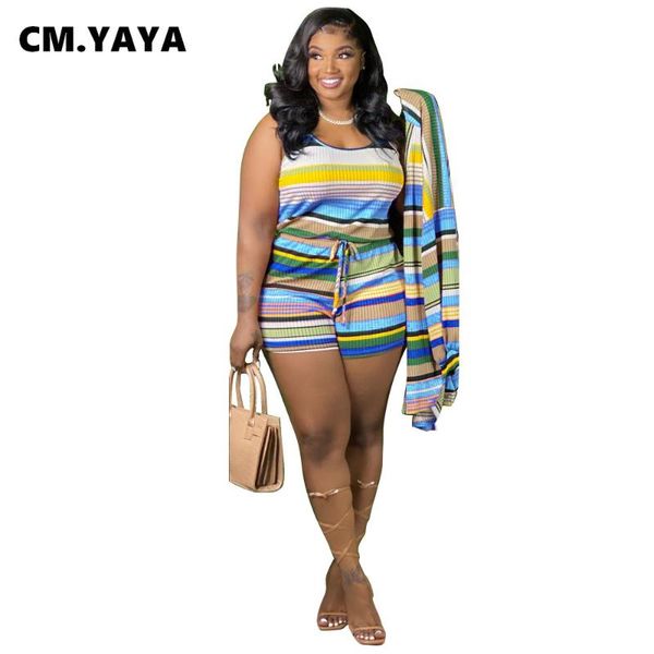 women's tracksuits cm.yaya women set striped sleeveless strap and shorts 2 piece sets fashion streetweawr casual summer outfits withou, Gray
women's tracksuits cm.yaya women set striped sleeveless strap and shorts 2 piece sets fashion streetweawr casual summer outfits withou, Gray