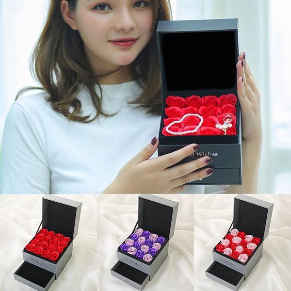 decorative flowers & wreaths jewelry drawer weight: 520g fashion size: 14.5 * 14 13cm box birthday present gift boxes storage soap flower va
decorative flowers & wreaths jewelry drawer weight: 520g fashion size: 14.5 * 14 13cm box birthday present gift boxes storage soap flower va