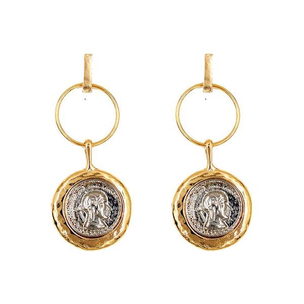 dangle & chandelier vintage gold color emboss portrait coins earrings for women fashion retro statement long face jewelry brincos, Silver
dangle & chandelier vintage gold color emboss portrait coins earrings for women fashion retro statement long face jewelry brincos, Silver