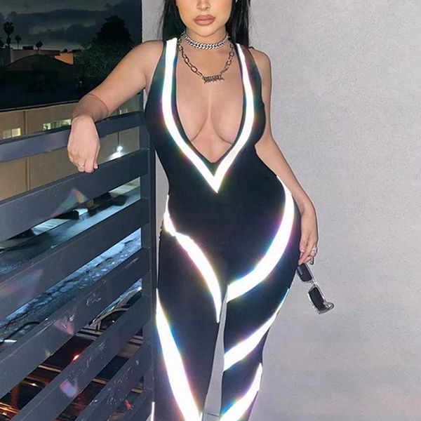 women's jumpsuits & rompers 2021 skinny fitness reflective woman v-neck sleeveless striped patchwork workout active wear streetwear out, Black;white
women's jumpsuits & rompers 2021 skinny fitness reflective woman v-neck sleeveless striped patchwork workout active wear streetwear out, Black;white