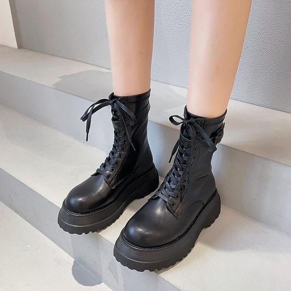 boots 2021 fashion belt buckle zipper booties soft leather motorcycle ladies square heel platform shoes autumn women, Black
boots 2021 fashion belt buckle zipper booties soft leather motorcycle ladies square heel platform shoes autumn women, Black