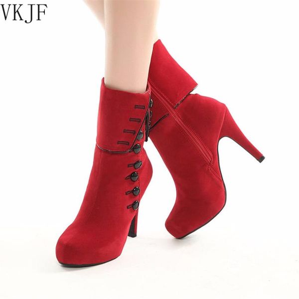 boots fashion women high heels ankle platform red shoes autumn winter snow botas femininos plus size 2021, Black
boots fashion women high heels ankle platform red shoes autumn winter snow botas femininos plus size 2021, Black