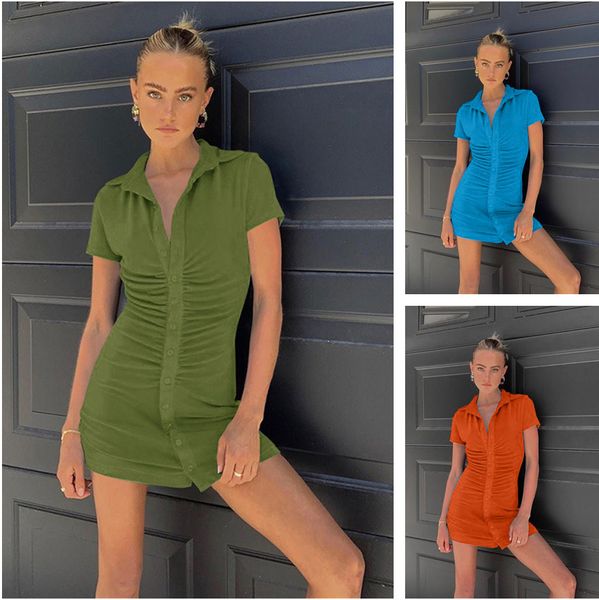 casual dresses selling women's spring and summer 2021 slim short sleeve cardigan single breasted medium length solid, Black;gray
casual dresses selling women's spring and summer 2021 slim short sleeve cardigan single breasted medium length solid, Black;gray