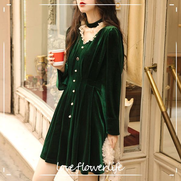 vintage mini dress women elegant evening party dress female v-neck long sleeve button dress koran autumn 210521, Black;gray
vintage mini dress women elegant evening party dress female v-neck long sleeve button dress koran autumn 210521, Black;gray