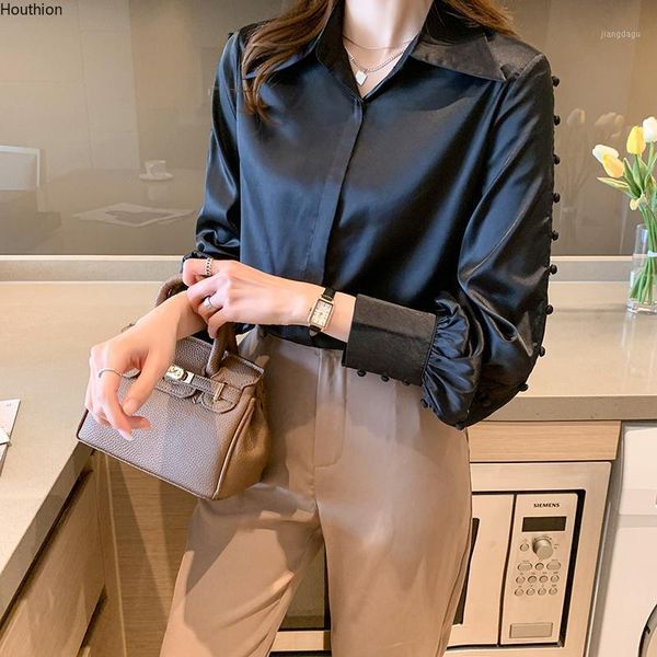 women's blouses & shirts houthion chiffon slim casual blouse fashion long sleeve turn-down collar solid shirt spring/autumn, White
women's blouses & shirts houthion chiffon slim casual blouse fashion long sleeve turn-down collar solid shirt spring/autumn, White