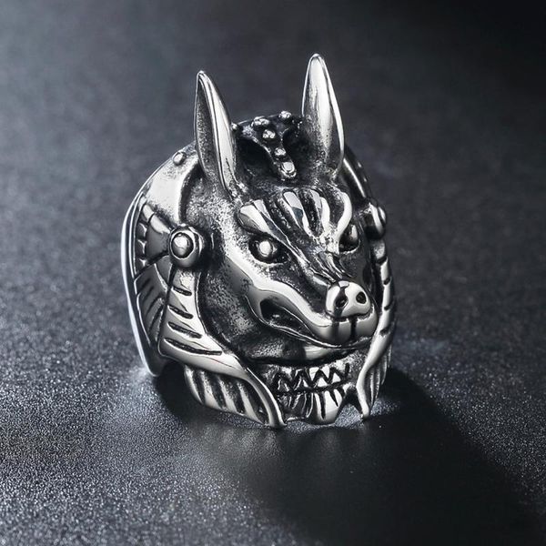cluster rings vintage the god of death anubis ring men stainless steel wolf head biker male fashion egypt mythology jewelry drop, Golden;silver
cluster rings vintage the god of death anubis ring men stainless steel wolf head biker male fashion egypt mythology jewelry drop, Golden;silver