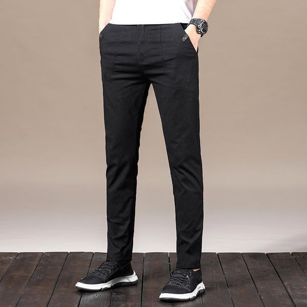 men's pants casual fitness slim cotton blends long trousers plus size 2021 spring elastic khakis grey black young slacks
men's pants casual fitness slim cotton blends long trousers plus size 2021 spring elastic khakis grey black young slacks