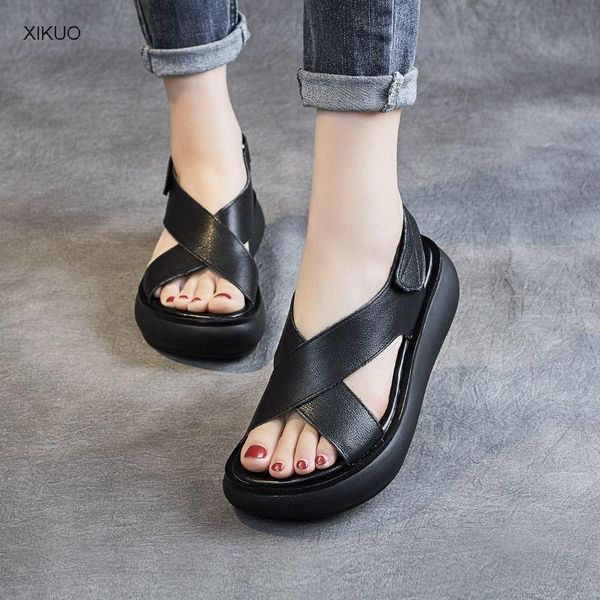 sandals women's 2021 summer thick soled flat bottom casual roman shoes, Black
sandals women's 2021 summer thick soled flat bottom casual roman shoes, Black