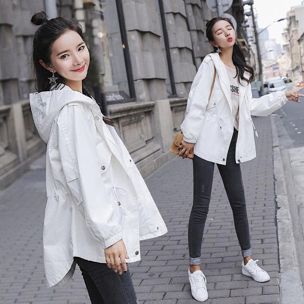 autumn women's jacket long sleeve casual hooded jackets female windbreaker loose basic coat outwear plus size c-27, Black;brown
autumn women's jacket long sleeve casual hooded jackets female windbreaker loose basic coat outwear plus size c-27, Black;brown