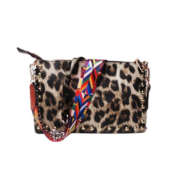 evening bags fashion pu leather black brown leopard print 2 straps shoulder colorful metal strap rivet accessory crossbody bag
evening bags fashion pu leather black brown leopard print 2 straps shoulder colorful metal strap rivet accessory crossbody bag